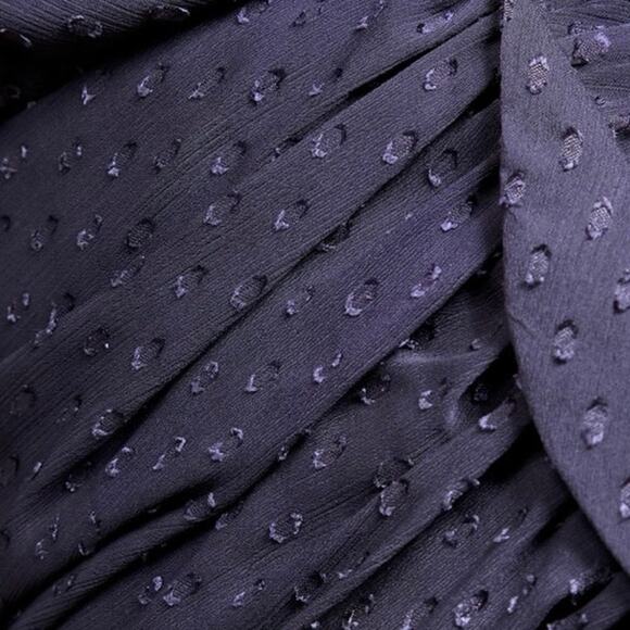 LULUS Women’s Season of Soirees Navy Blue Clipped Dot Ruffled Maxi Dress-Size M - Picture 8 of 9